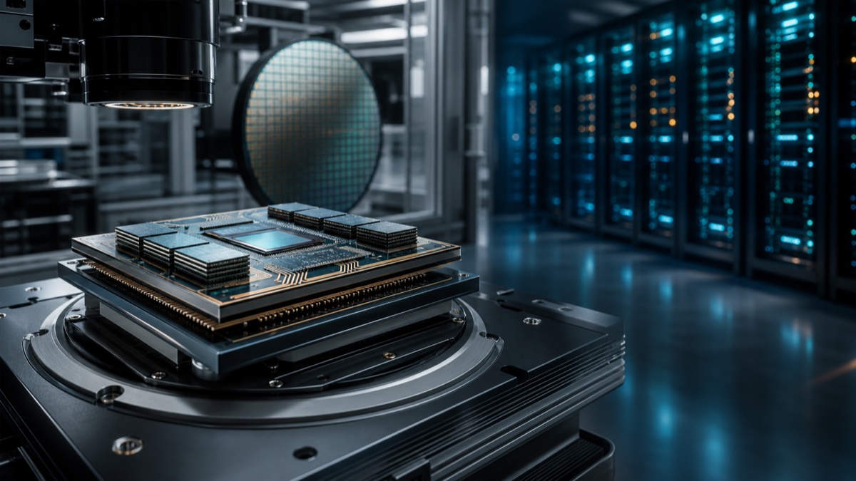 AI data center capacity graphic showing foundry, packaging, memory, and power supply reservations moving ahead of OEM demand.