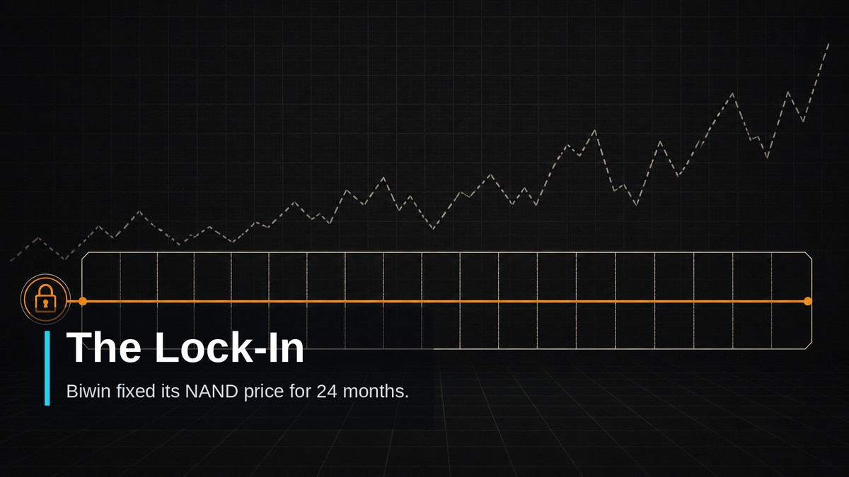 The Lock-In — Biwin fixed its NAND price for 24 months.