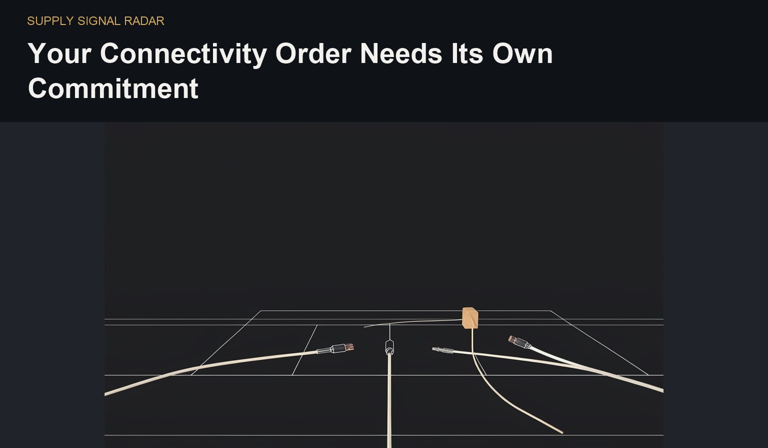 Editorial illustration: connectivity in semiconductor procurement.
