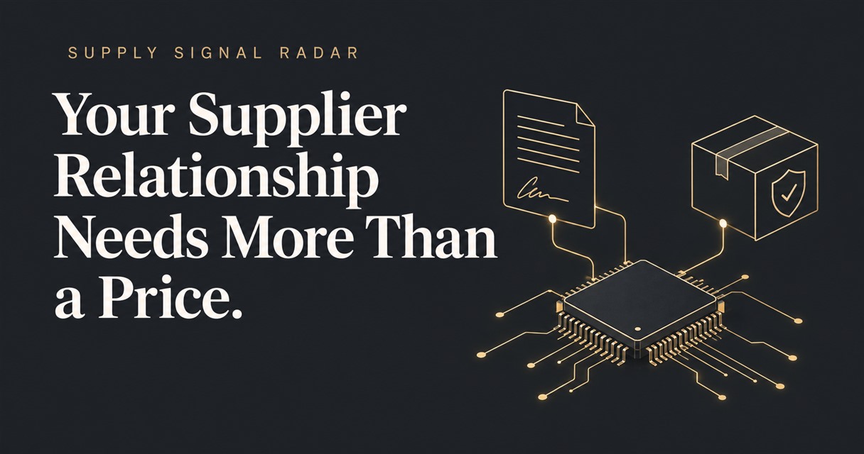 Your Supplier Relationship Needs More Than a Price.